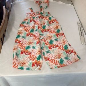 Orange and green jumpsuit size 5T